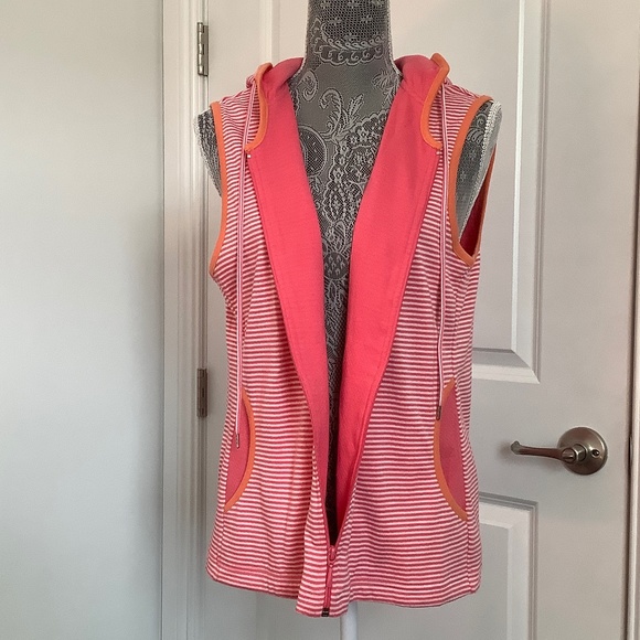 Pacer Two Tone Hooded Full Zip Up Vest Jacket Size: PL - Picture 1 of 11